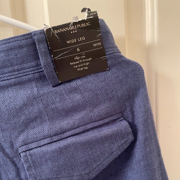 New Banana Republic Factory Linen-Blend Wide Leg Pants - Size 6 Petite - Picture 3 of 5